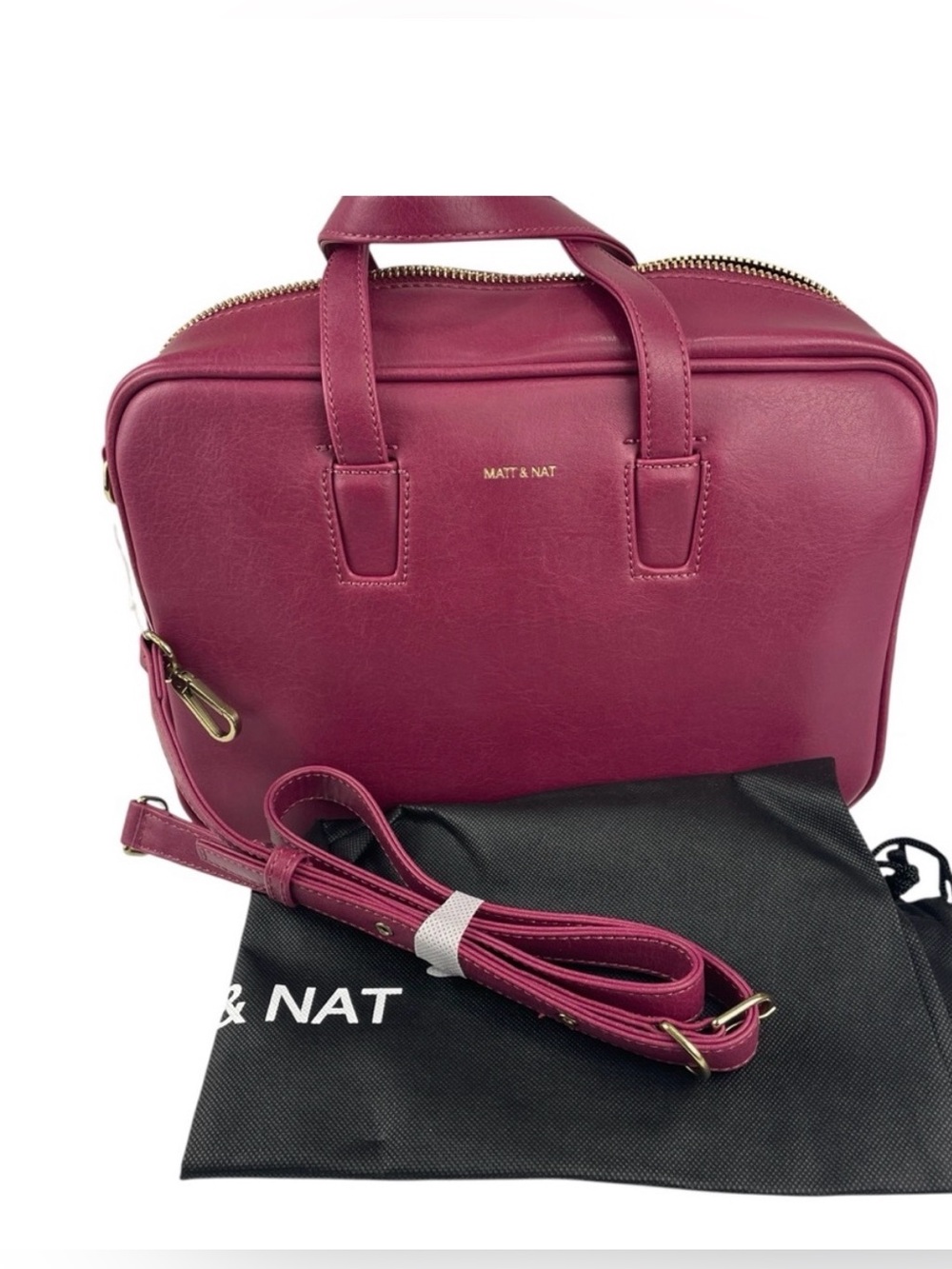 Garnet Matt & Nat “Kensi” Vegan Satchel- Vintage